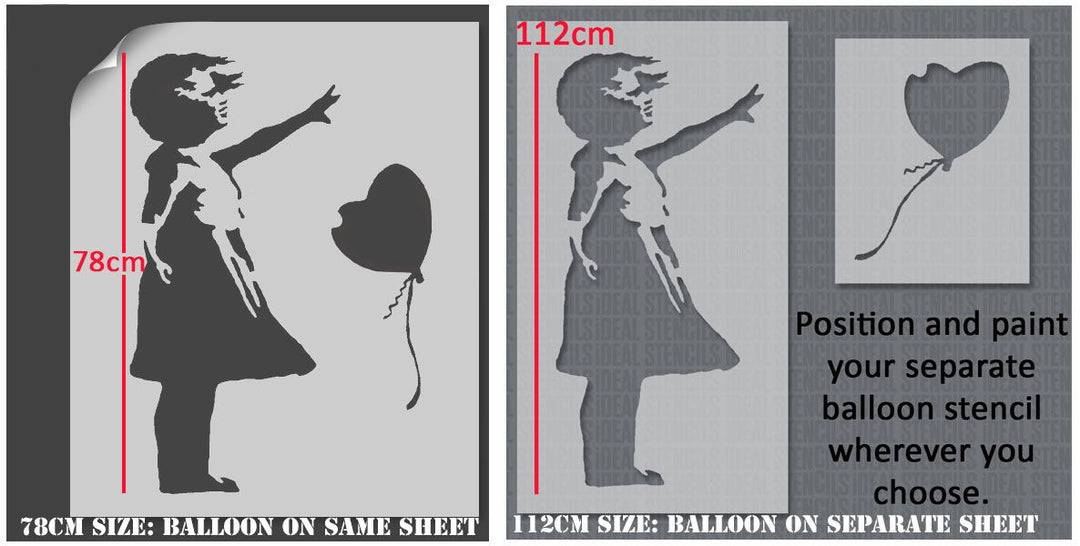 Banksy Balloon Girl wall art Stencil