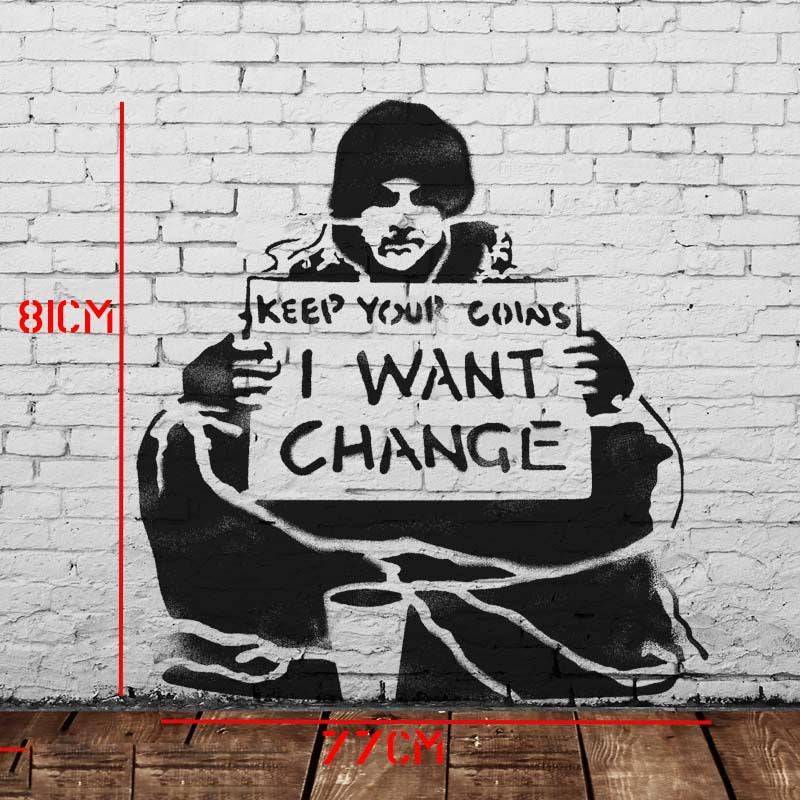 Banksy Beggar Stencil