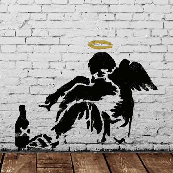 Banksy Fallen Angel Stencil