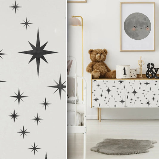 8-POINT STAR CLUSTER Furniture Stencil