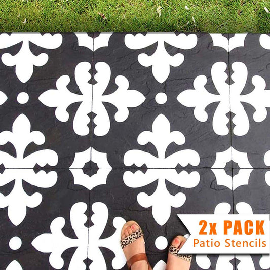 Florence Patio Stencil - Square Slabs
