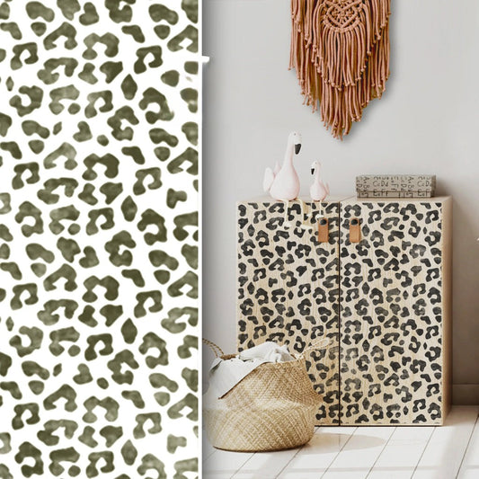 Leopard Print Furniture Stencil