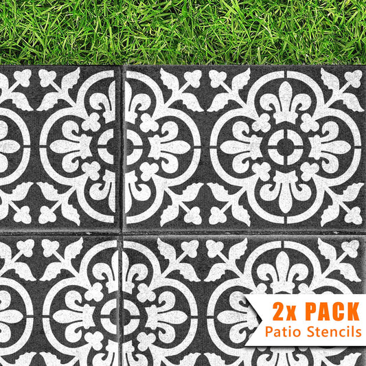 Valencia Patio Stencil - Rectangle Slabs